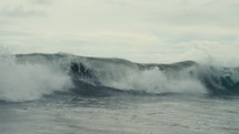 Pacific Ocean waves on a beautiful day in a tropical country