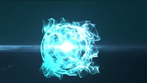 3D energy ball surging 