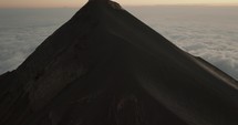 Fuego Volcano At Sunset In Guatemala - tilt up	