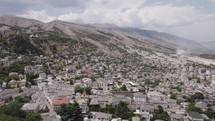 Aerial view over Gjirokastër city, UNESCO World Heritage City, Albania