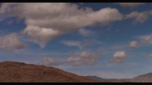 Time lapse of clouds moving over the Anza-Borrego desert in California.