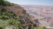 Grand Canyon National Park in Arizona. A wonderful view of the grand canyon and wild forest. Panorama view of Grand Canyon National Park, USA
