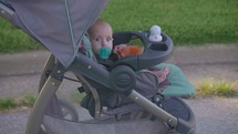 baby in a stroller 