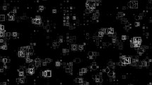 Digital background binary code in numbers HUD UI screen technological  VJ Loop animation background 4k