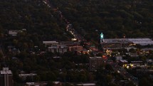 traffic on city streets at night 