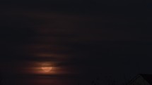 Moon - Red Moonrise Time Lapse 