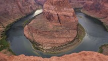 Timelapse of water flowing through the Horseshoe Bend canyon