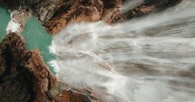 The biggest waterfalls in Chiapas Mexico. Aerial	