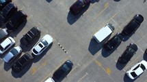 Car parking lot aerial