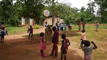 kids playing in a village in Uganda 