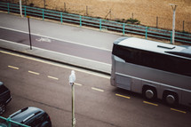 passing tour bus 