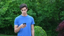 young man texting 