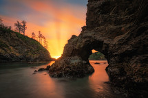Sunset at the beach. Northern California, USA