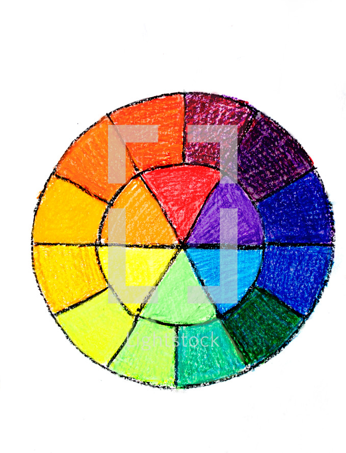 hand drawn color wheel 