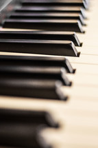 Row of piano Keys