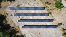 Solar farm on the ground