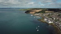 Aerial View of Portaferry, Strangford, Ards Peninsula and Strangford Lough, Northern Ireland
