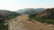 Dry Amendolea torrent in the Calabrian mountains