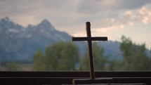 Old Chapel Cross with Mountain View