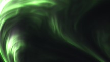 Green Aurora Borealis in the night sky