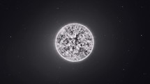 3D animation of a white dwarf star in the cosmos.	