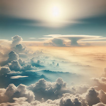 expansive view - sunlight above the clouds