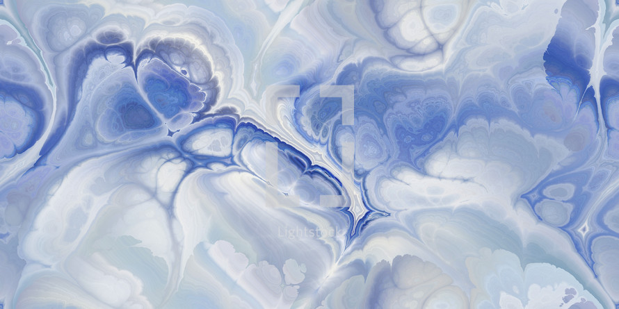 Marbleized Blue and White abstract seamless tile