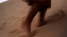 Man running in the desert