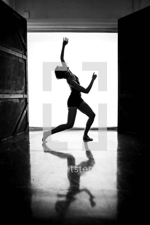 silhouette of a dancer