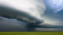 Incredible View of A Powerful Storm Drifting Across the Beautiful Open Plains