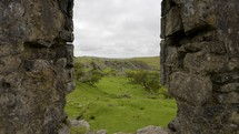 Dartmoor Stone House Ruins View Through Window