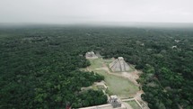 South American Mayan Ruins Drone Mexico