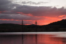 sunset in Canberra 