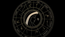 VIRGO Sign in the Zodiac Wheel With Star Constellations