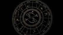 PISCES Sign in the Zodiac Wheel With Star Constellations