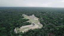 Mayan Ruins in Mexico Drone Flying over Chichen Itza Establishing Shot