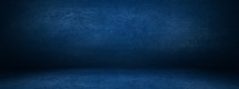 Dark Blue Grunge Room Abstract Background Horizontal