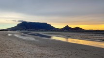 Stunning Cape Town Table Mountain beach landscape 