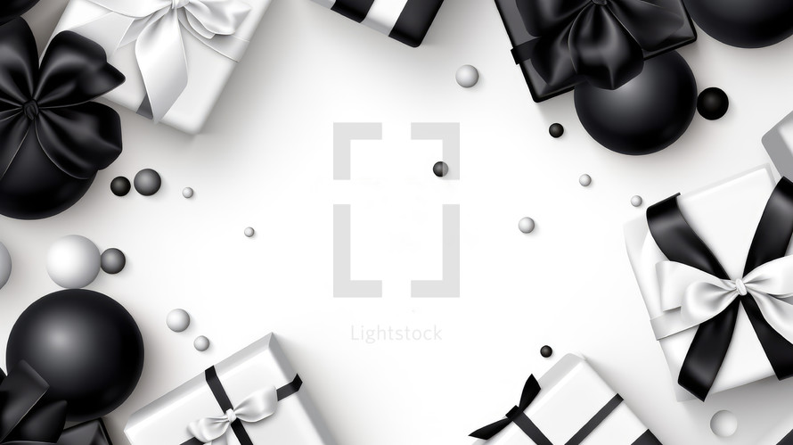 Black Friday promotion poster with white background Created With Generative AI Technology	
