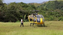Asian Helicopter Pilot Airstrip Aviation