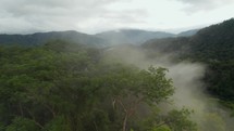 Foggy Jungle Morning Costa Rica Drone Aerial