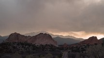Sunset Time Lapse of Garden of The Gods - Pikes Peak 