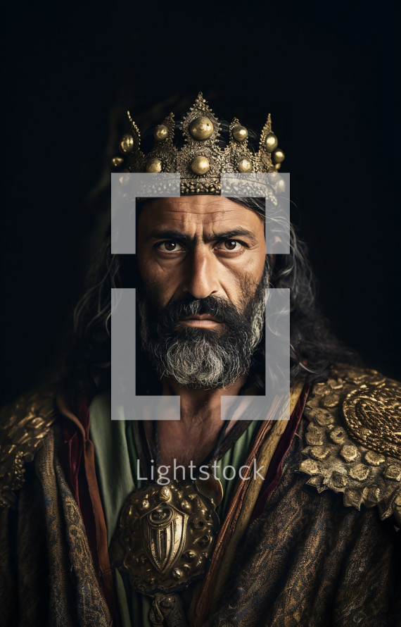 A striking portrait of an Old Testament King