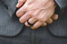 groom's hands 