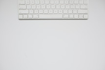 computer keyboard and white background 