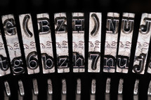 typewriter keys closeup 