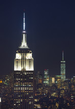 Empire State Building at night 