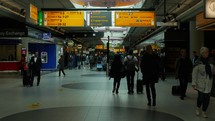 pedestrians at Metro Station in Amsterdam 