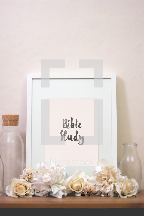 word Bible study in a frame 
