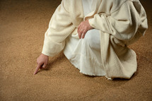 Jesus writing in the sand 